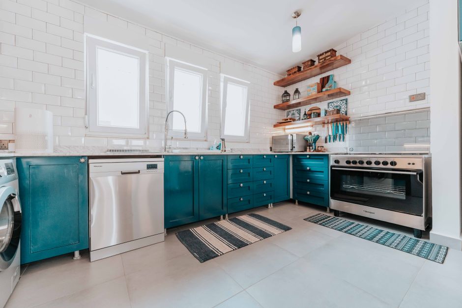 Open Shelving with a soft curved silhouette — home · Kitchens