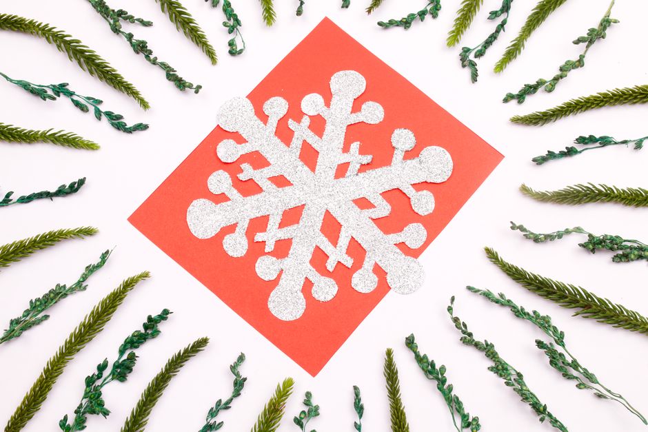 Paper Snowflake Window around a welcome drink — celebrations · Christmas