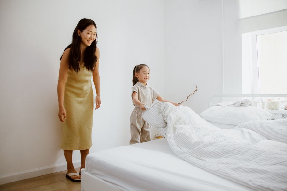 Bed-Making Loop with a calming tea ritual — wellness · Morning Routines