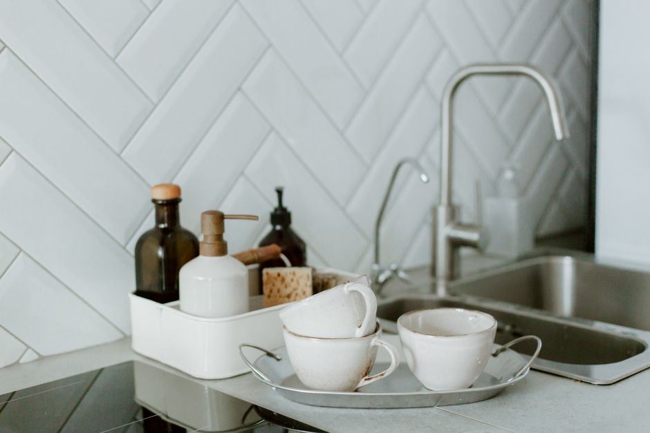 Countertop Tray using thrifted character pieces — home · Kitchens
