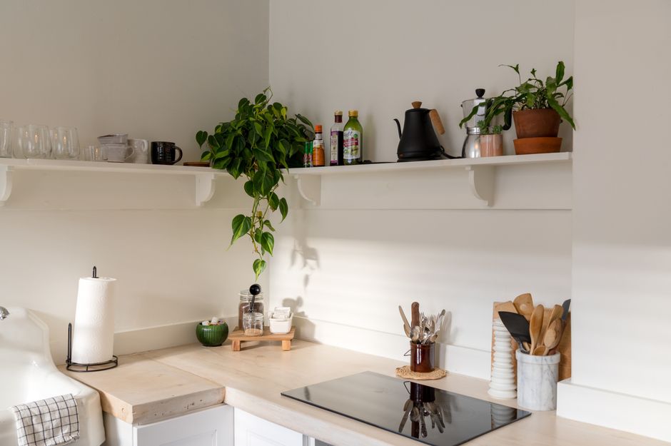 Tension-Rod Shelf for freeing up closet space — home · Home Hacks
