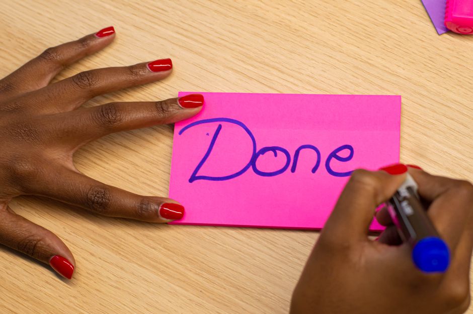 Tomorrow Note during a workday lull — wellness · Evening Routines