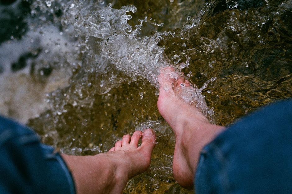 Warm Foot Soak during a morning transition — wellness · Relaxation