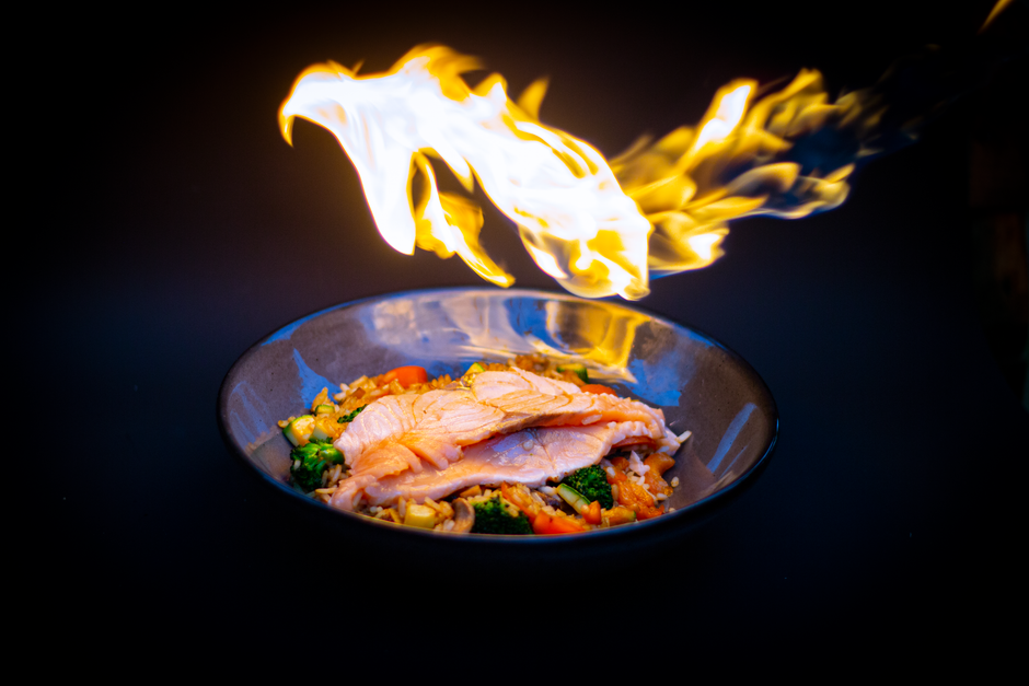 Vegetable Fried Rice with a bright salsa — food · Recipes