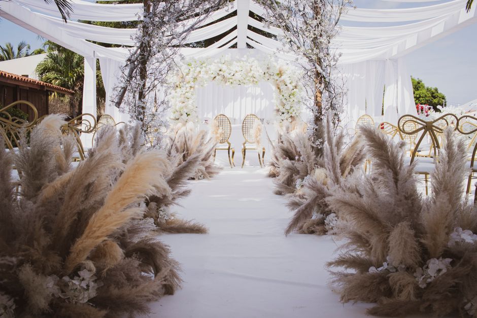 Ceremony Aisle Details around a welcome drink — celebrations · Weddings