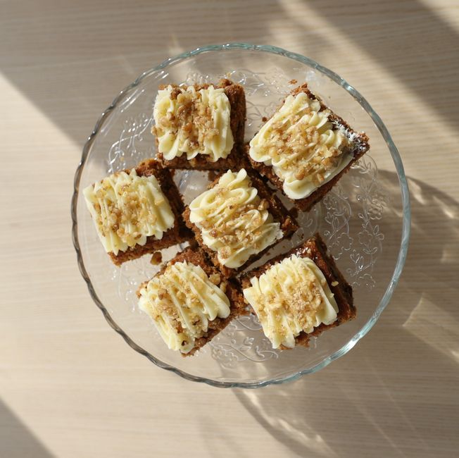 Classic layered carrot cake
