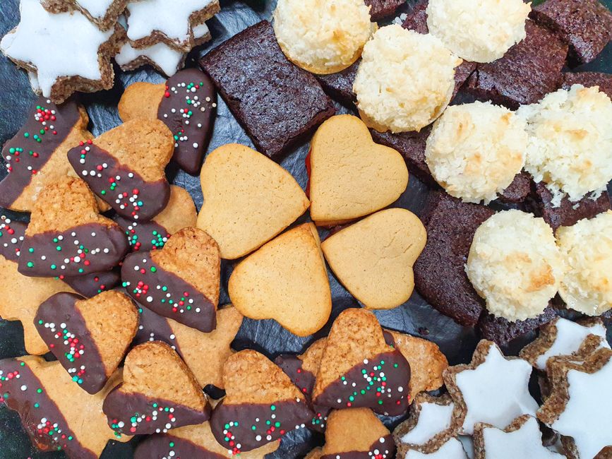 Salted Caramel Brownies — coconut macaroons bakery for a birthday dessert spread — food · Desserts
