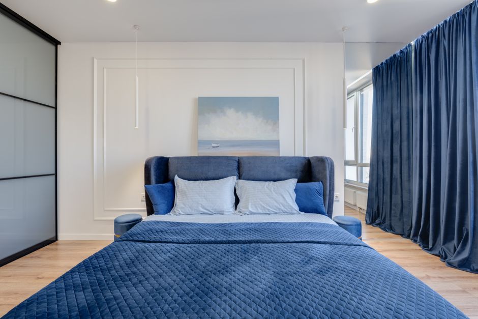 Upholstered Headboard with hidden everyday storage — home · Bedrooms
