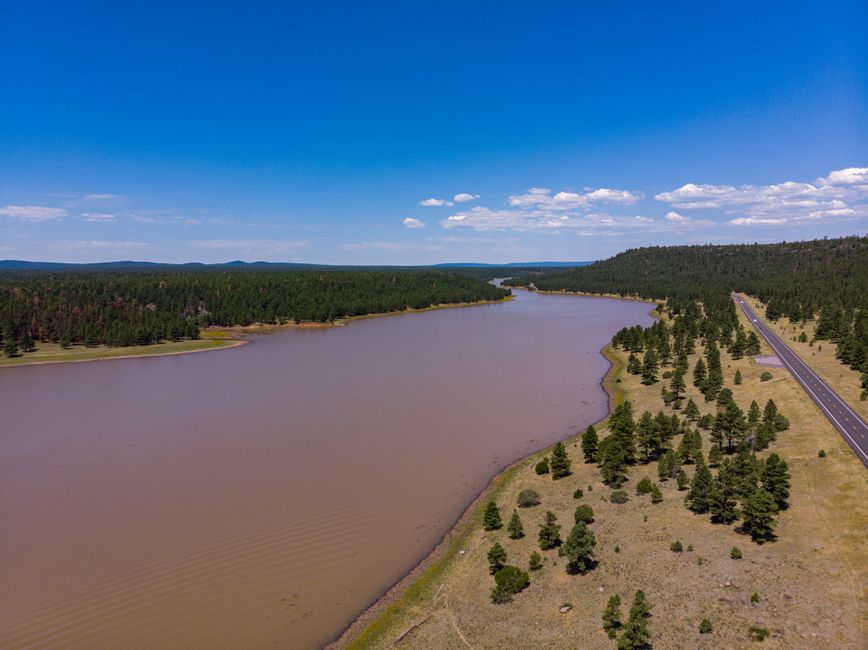 Lake Pullout near a signature landmark — travel · Road Trips