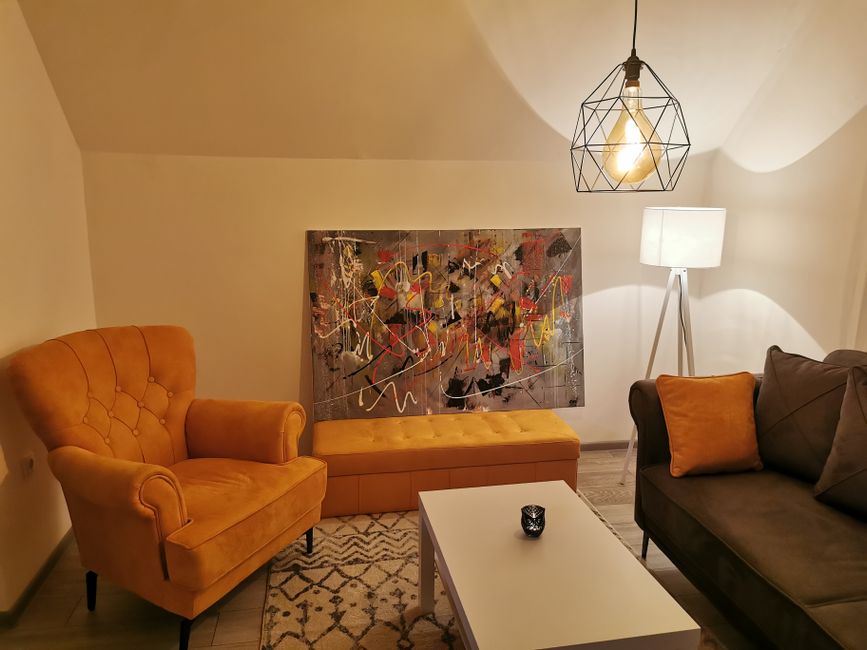 Sofa Layout with woven texture — home · Living Rooms