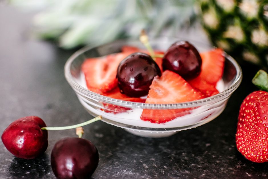 Berry Yogurt Parfait with herb cream cheese — food · Breakfast & Brunch