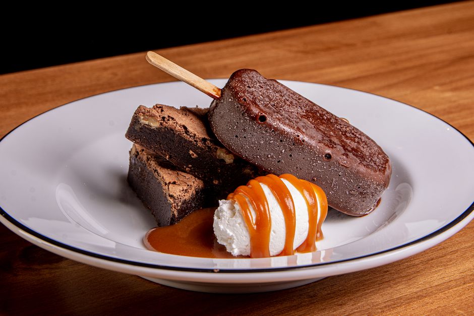 Salted Caramel Brownies for a birthday dessert spread — food · Desserts