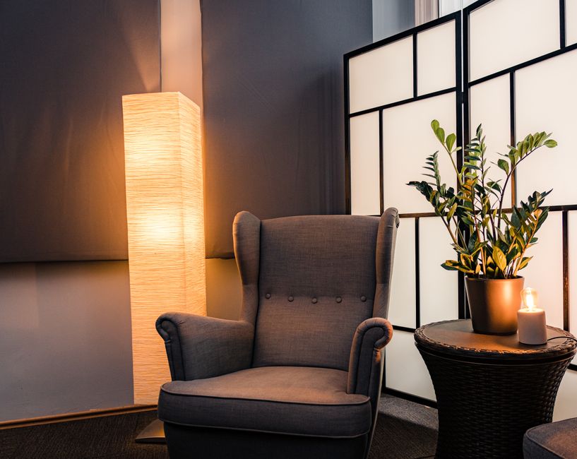 Floor Lamp with a soft curved silhouette — home · Living Rooms