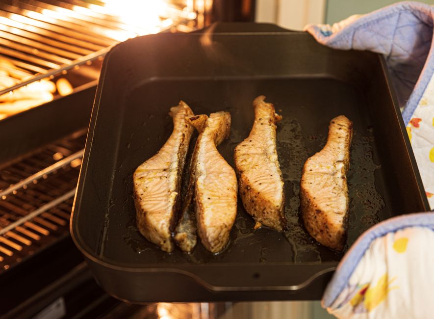 Pesto Salmon Tray for one pan cleanup — food · Dinner Ideas