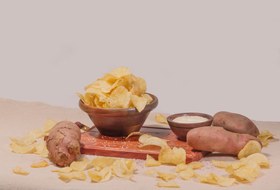 Sweet Potato Nachos for a potluck table — food · Party Food