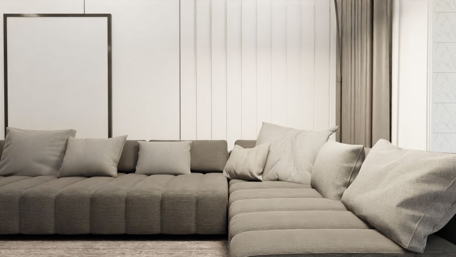 Sofa Layout with a useful styling trick — home · Living Rooms