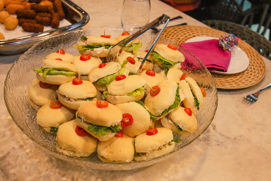 Mini Sandwich Platter with a signature beverage — food · Food & Hosting