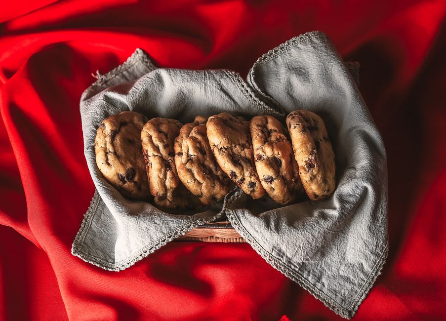 Chocolate Chip Scones with honey and oats — food · Baking