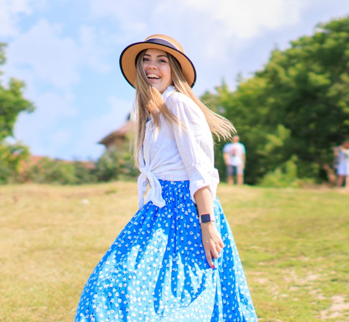 Simple Skirt with a watercolor layer — diy-creativity · Sewing