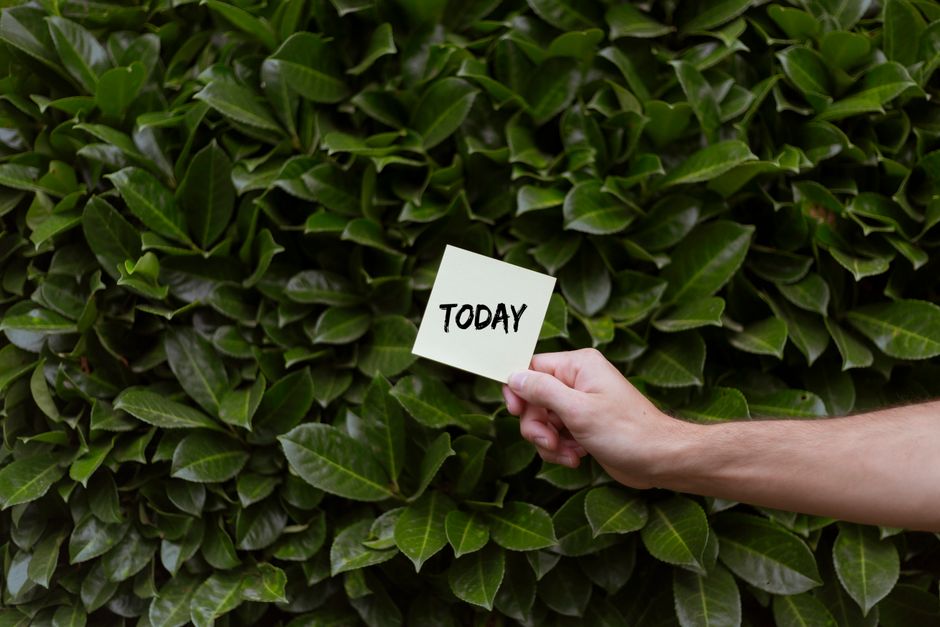 Tomorrow Note with a body-scan moment — wellness · Evening Routines