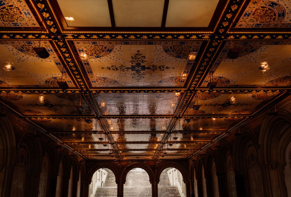Statement Ceiling with a soft linen layer — home · Interior Design