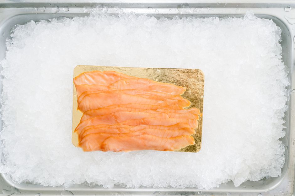 Pesto Salmon Tray with creamy white beans — food · Dinner Ideas