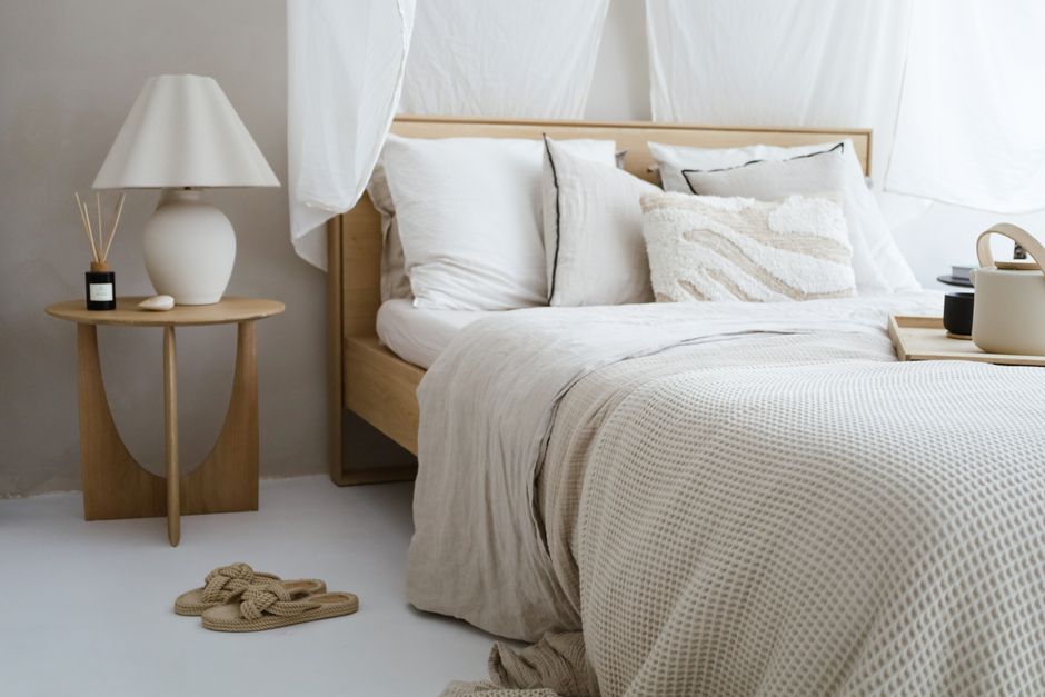 Linen Duvet for night time feel — home · Bedrooms