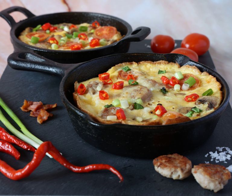 Spinach Feta Frittata with roasted tomatoes — food · Breakfast & Brunch