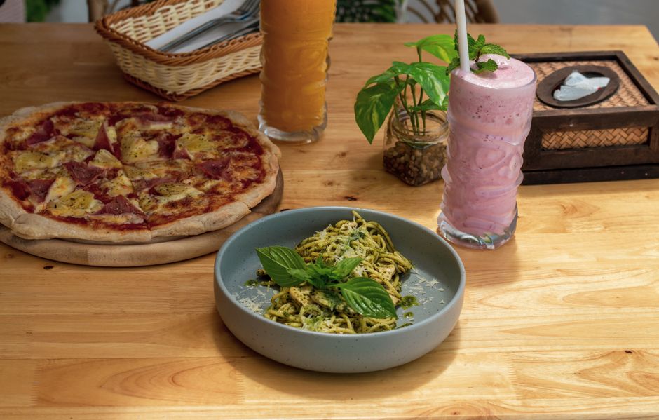 Pasta Night Spread with a self-serve station — food · Food & Hosting