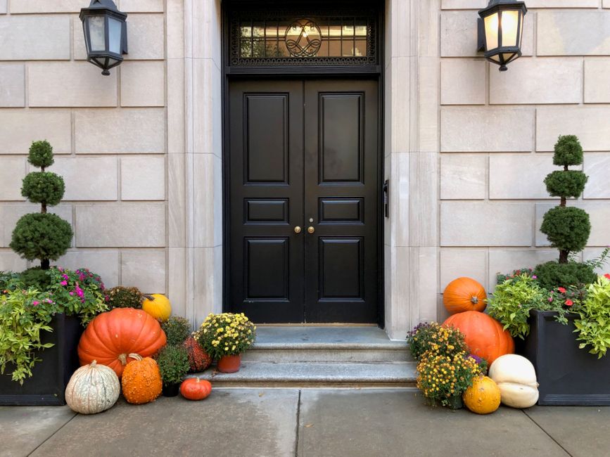Pumpkin Doorway with a candlelit welcome — celebrations · Halloween