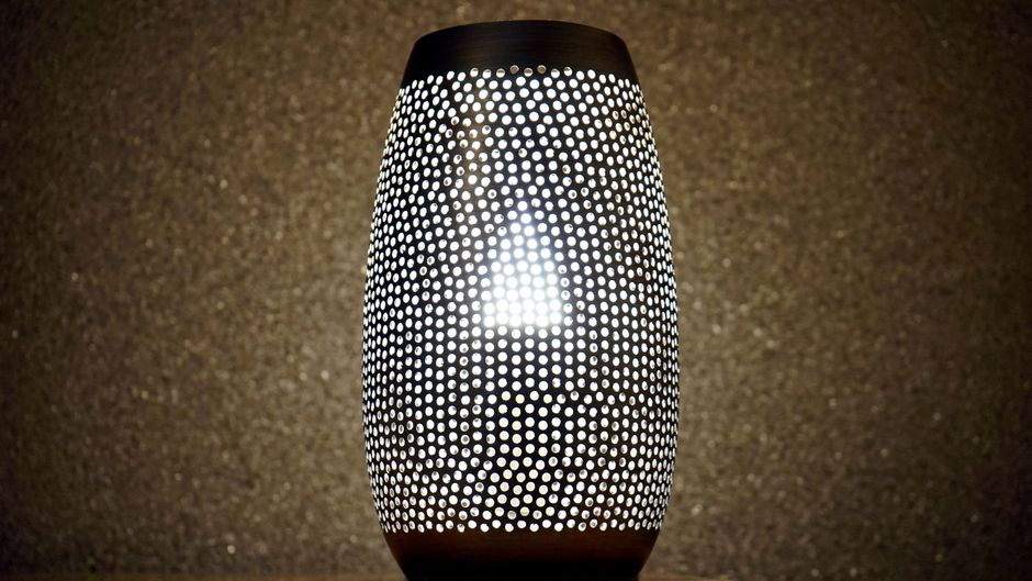 Ceramic Lamp for a small living area — home · Home Decor