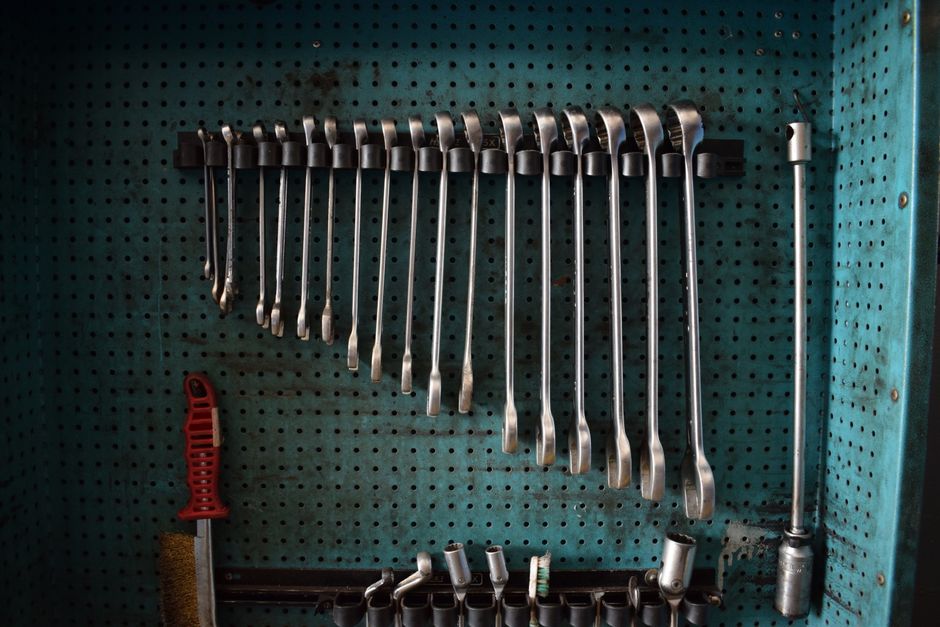 Pegboard Organizer using old household pieces — home · DIY