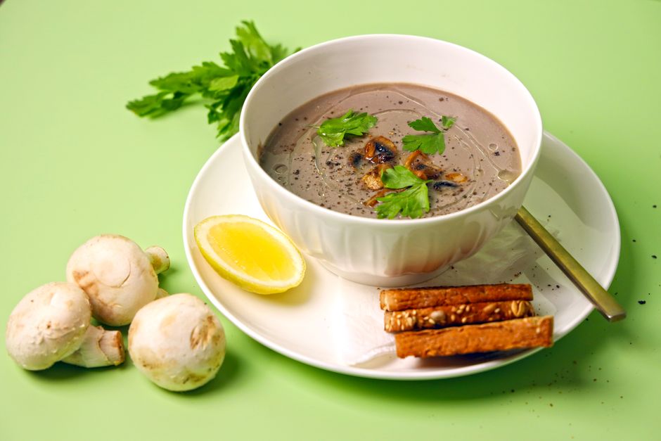 Garlic Mushroom Toast with fresh seasonal vegetables — food · Recipes