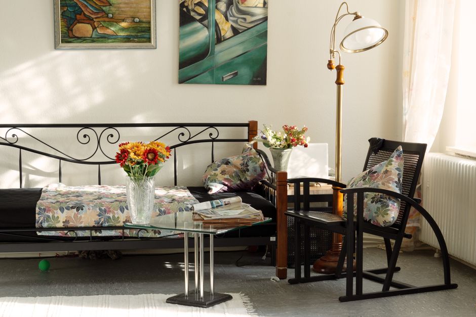 Floor Lamp with a vintage-modern mix — home · Living Rooms