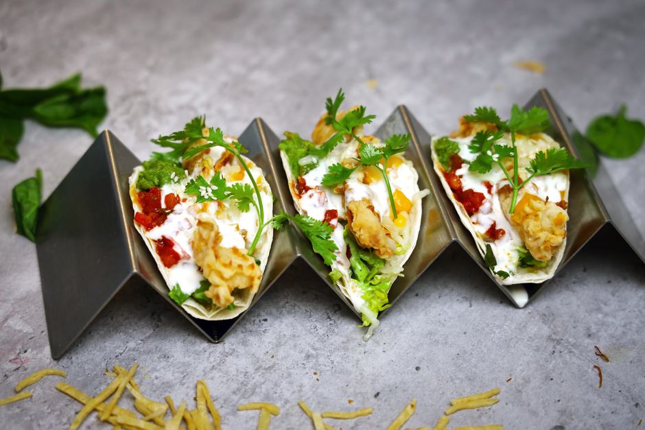 Crispy Tofu Tacos with roasted nuts — food · Lunch Ideas