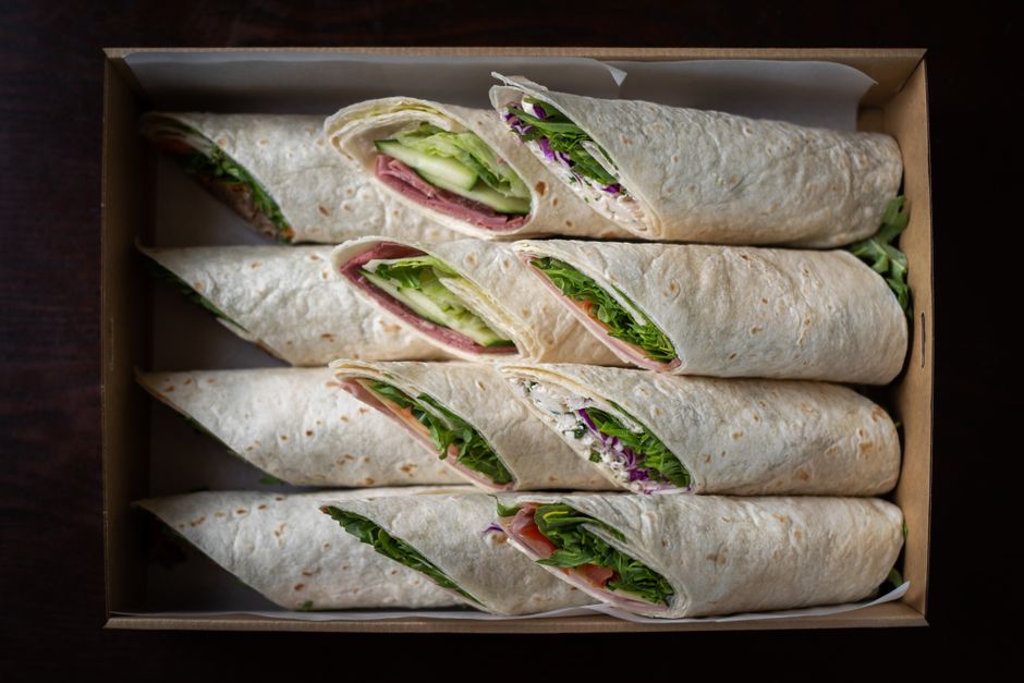 Mediterranean Wrap with a bright tomato relish — food · Lunch Ideas