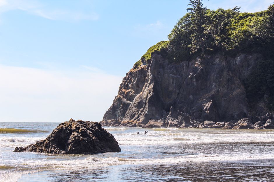 Olympic Peninsula Coast with a golden-hour viewpoint — travel · USA Travel