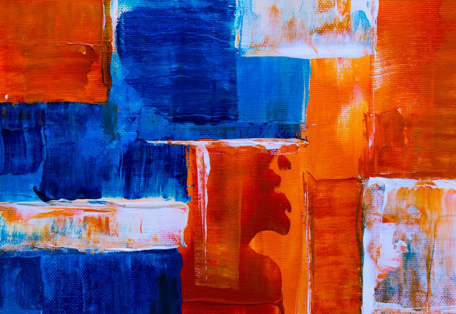 Geometric Color Field — painted checkerboard filling with a hand-lettered element — diy-creativity · Art & Painting