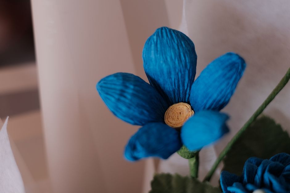 Layered Paper Flower using thrifted fabric — diy-creativity · Paper Crafts