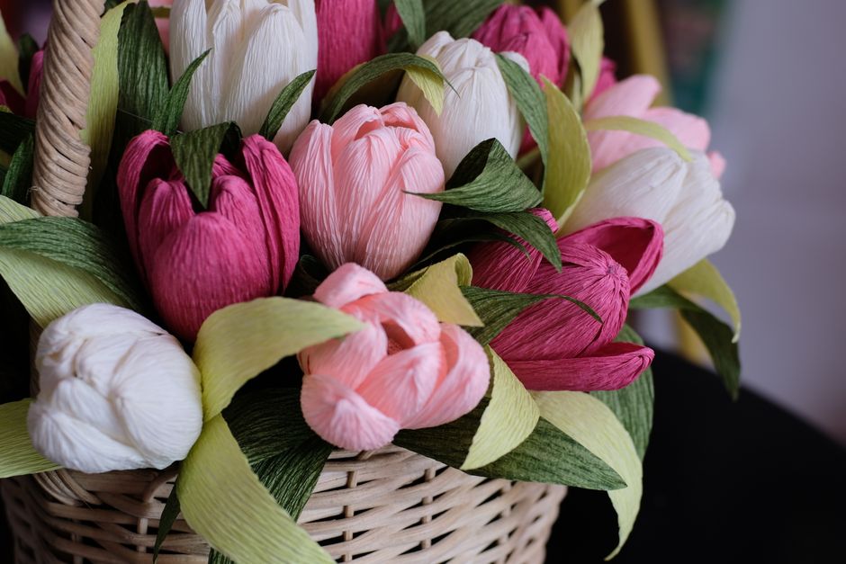 Paper Flower Bouquet with a watercolor layer — diy-creativity · Crafts
