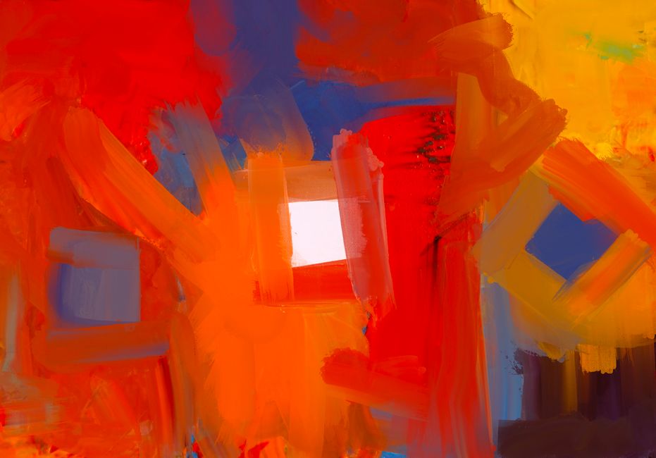 Geometric Color Field with a bold geometric pattern — diy-creativity · Art & Painting