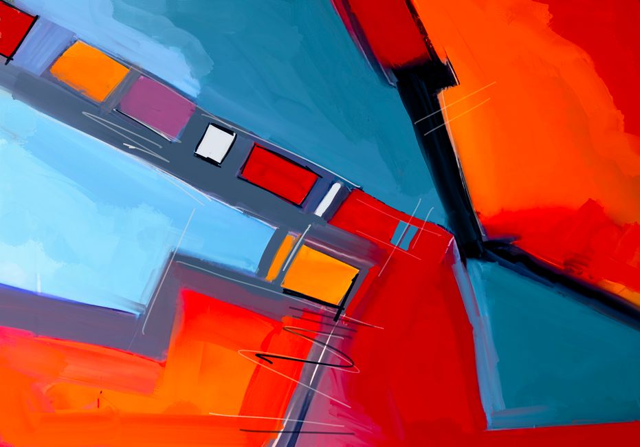 Geometric Color Field from recycled paper — diy-creativity · Art & Painting