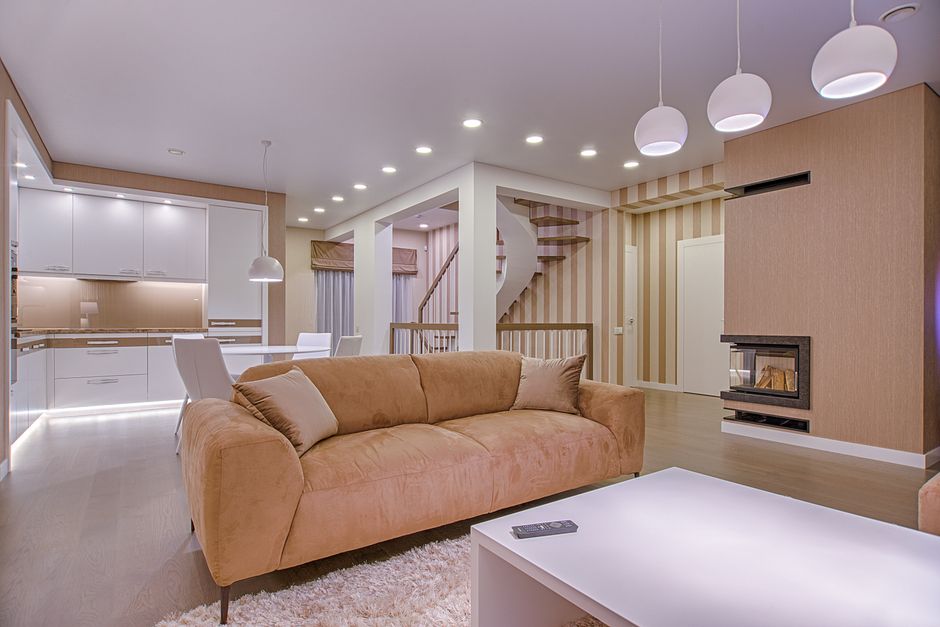 Layered Lighting Plan with hidden everyday storage — home · Interior Design