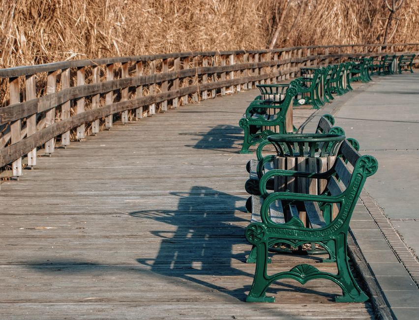 Boardwalk Breakfast near a public trail — travel · Beach Vacations