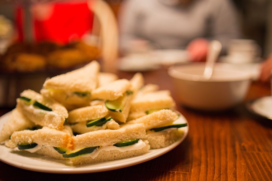 Cucumber Tea Sandwiches for bite size serving — food · Party Food