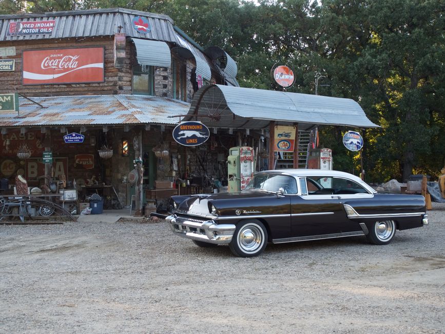 Historic Gas Station around a local craft shop — travel · Road Trips