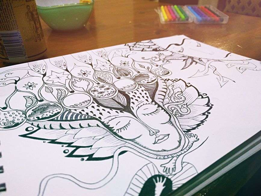 Creative Doodle for better evening energy — wellness · Feel-Good Activities