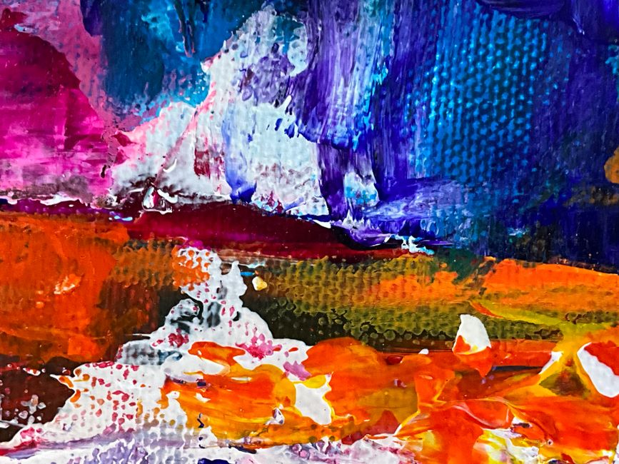 Palette-Knife Landscape — palette knife landscape with a watercolor layer — diy-creativity · Art & Painting