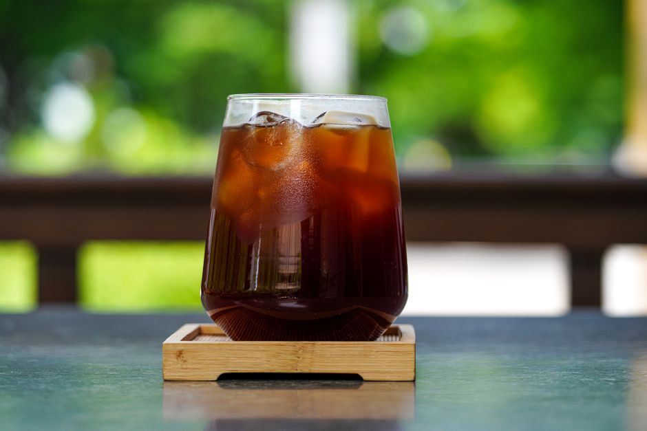 Hibiscus Iced Tea with rosemary sprigs — food · Drinks