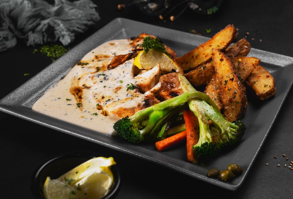 Sheet-Pan Lemon Chicken for a vegetarian dinner — food · Dinner Ideas
